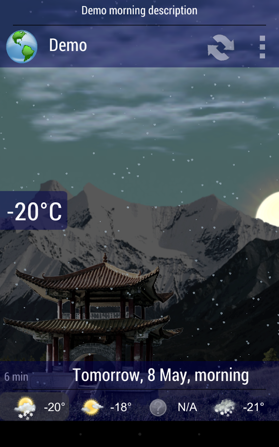 Animated Weather Widget&Clock