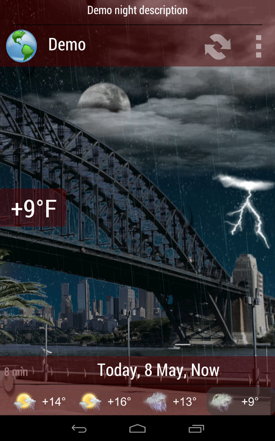 Animated Weather Widget&Clock