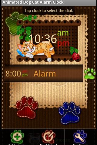 Cat Dog Alarm Clock Widget