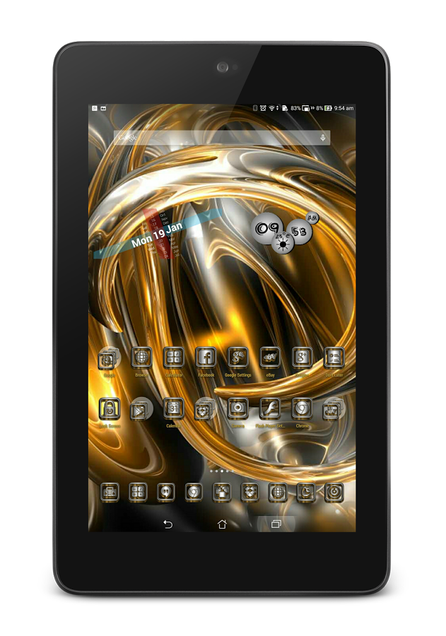 SilverGold 3D Icon CM&Launcher