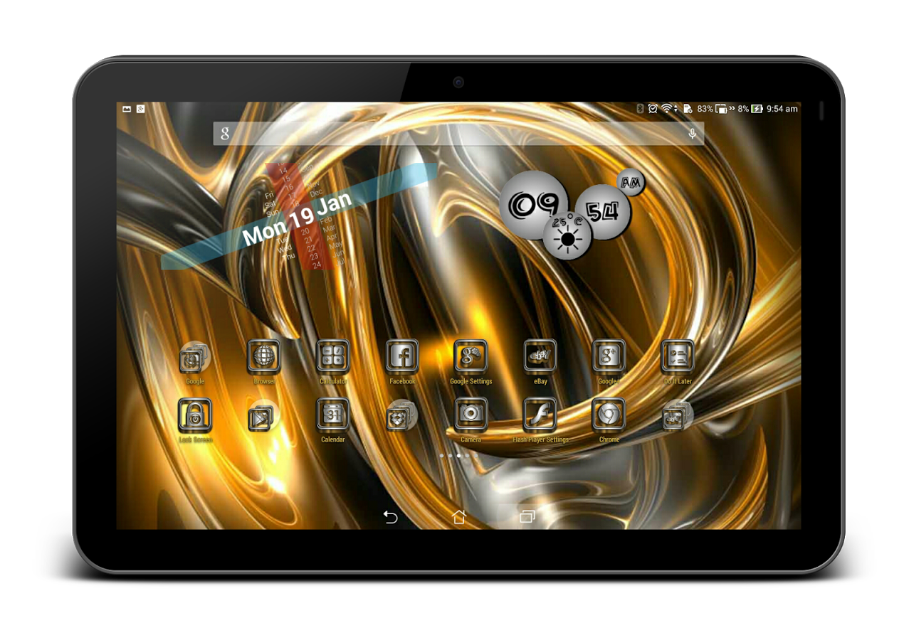 SilverGold 3D Icon CM&Launcher