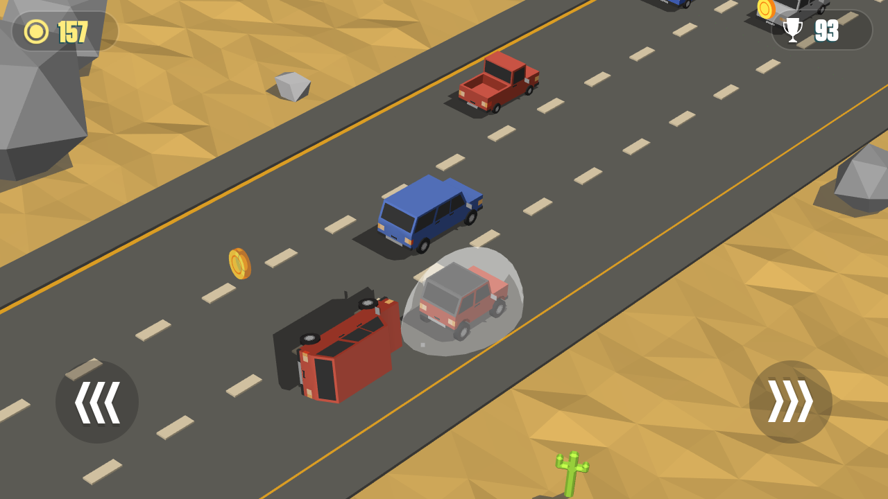 Blocky Cars: Traffic Rush