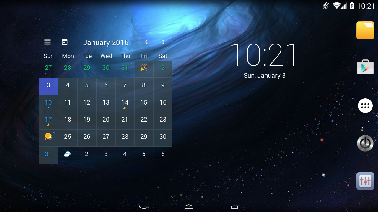 Month Calendar Widget