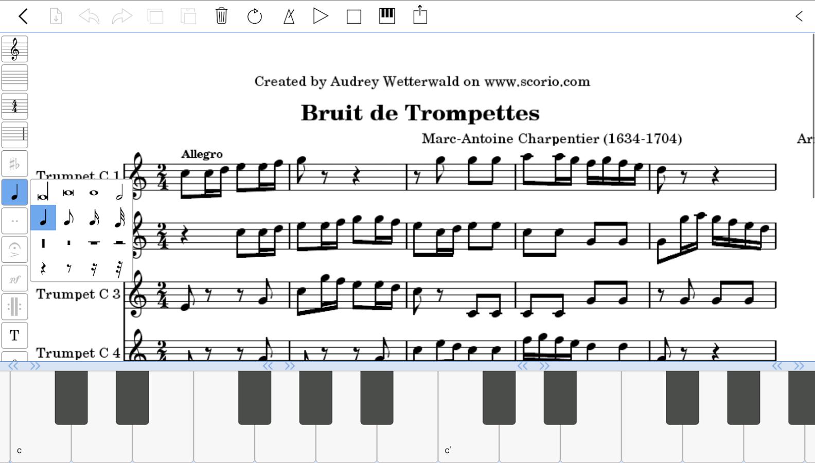 scorio Music Notator