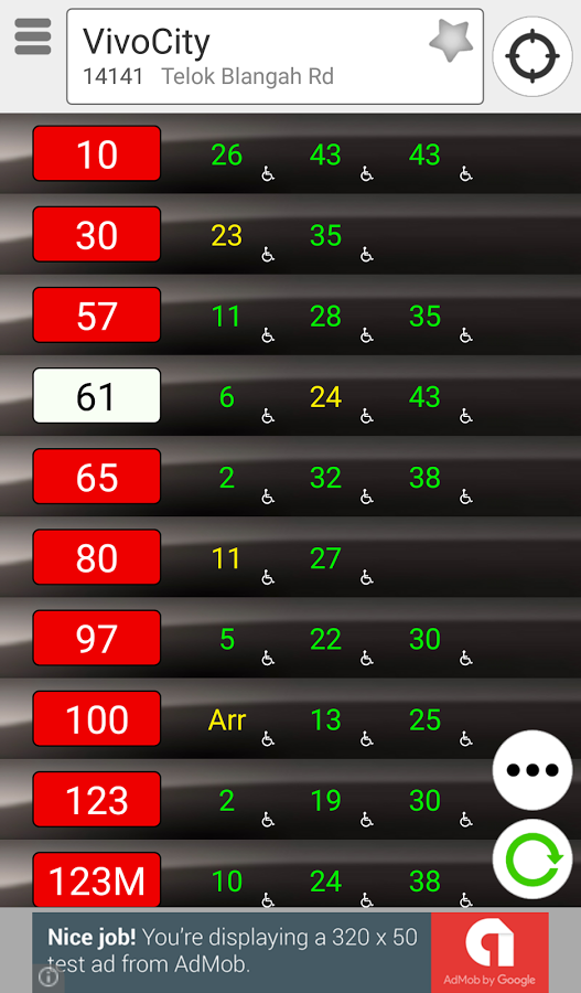 SingBUS: Next Bus Arrival Info