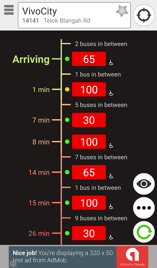 SingBUS: Next Bus Arrival Info