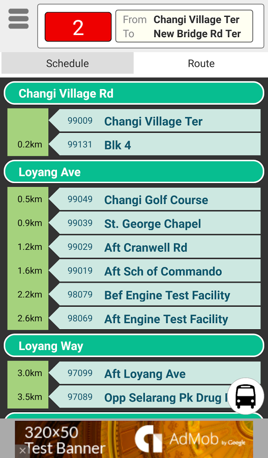 SingBUS: Next Bus Arrival Info