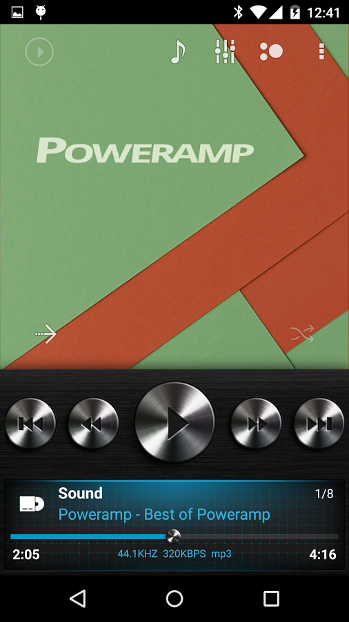 Skin for Poweramp Dark Metal