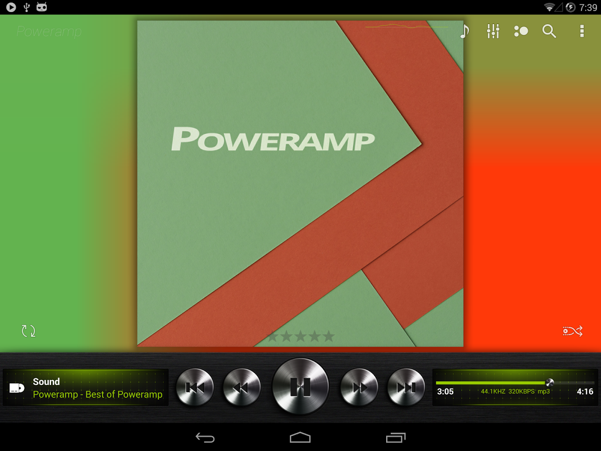 Skin for Poweramp Dark Metal