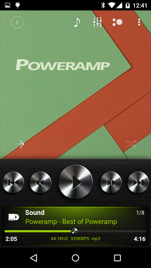 Skin for Poweramp Dark Metal