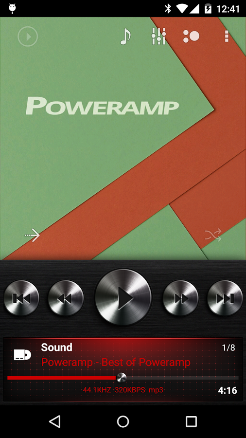 Skin for Poweramp Dark Metal