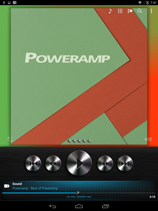 Skin for Poweramp Dark Metal