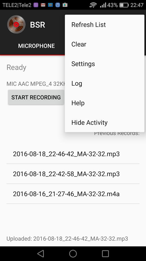 Background Sound Recorder