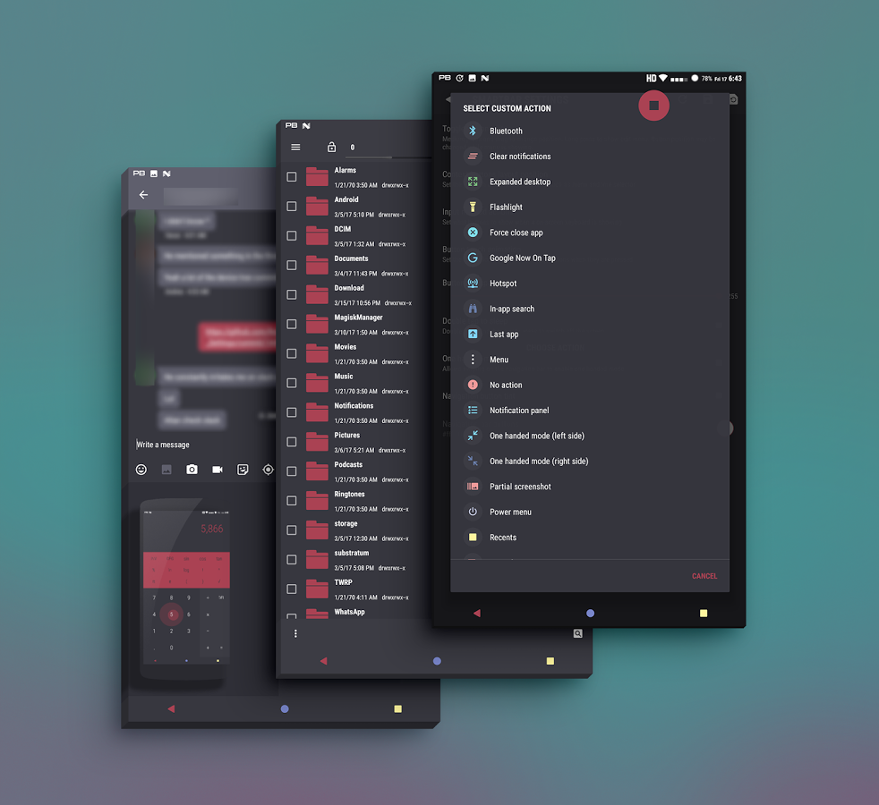 PitchBlack│Nougat✔Oreo✔Oxygen 8.0 Substratum Theme