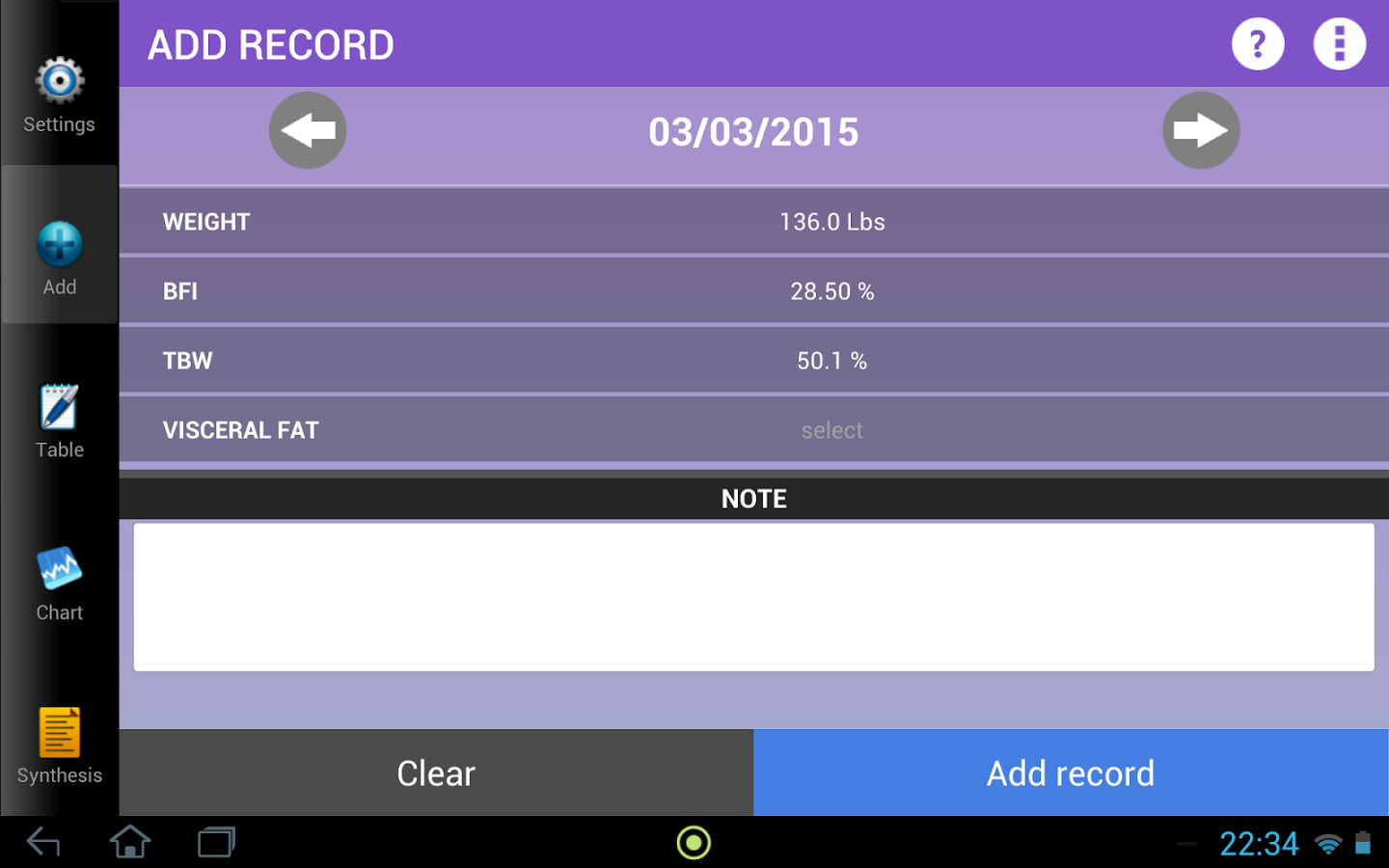 Weigh-In Deluxe Weight Tracker