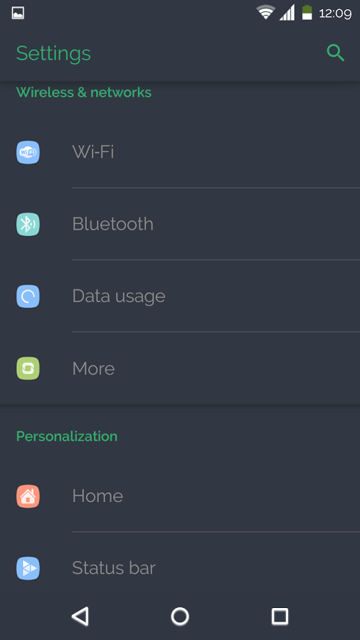 Dark Flat UI - CM12 Theme