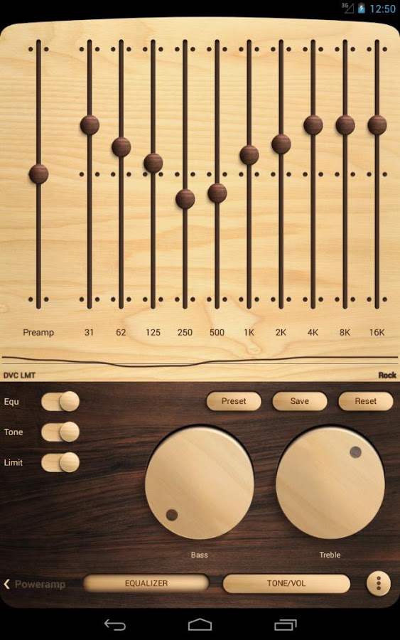 Poweramp skin Wooden