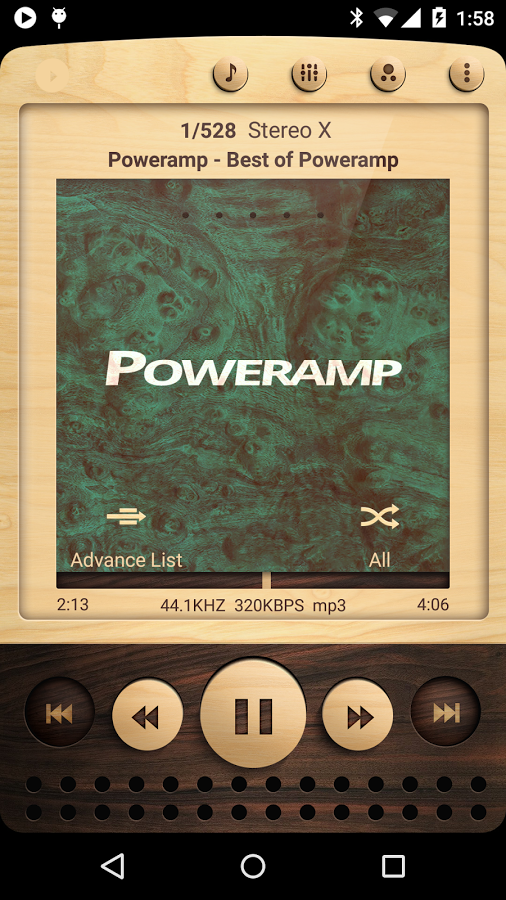 Poweramp skin Wooden