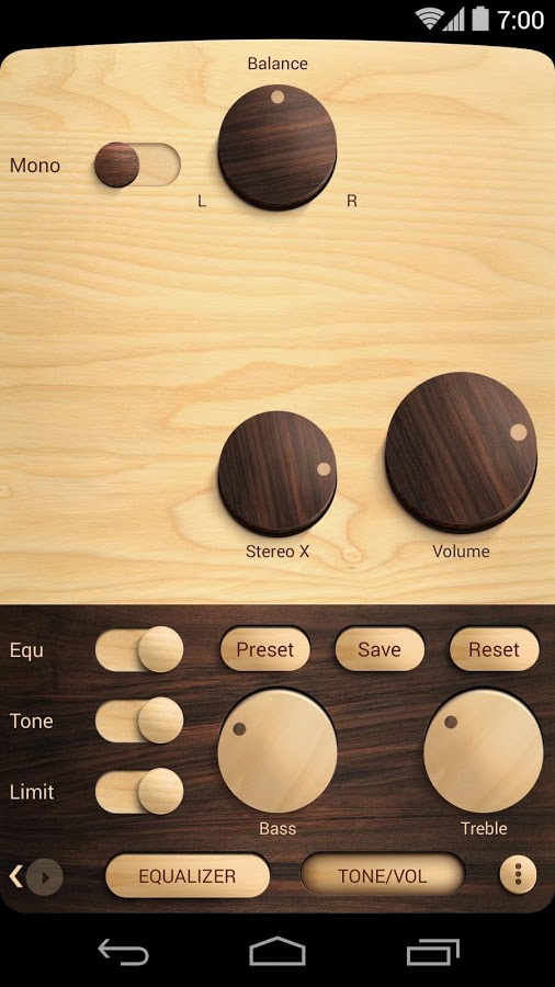 Poweramp skin Wooden