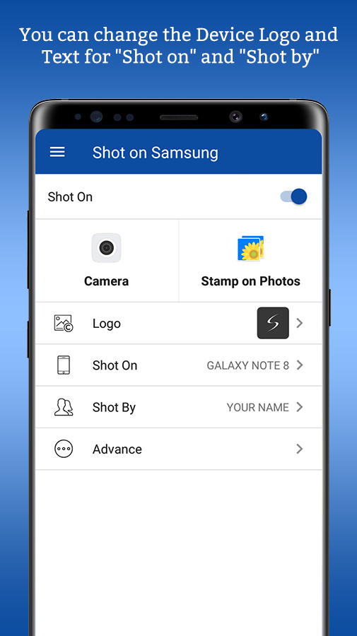 ShotOn for Samsung: Auto Add Shot on Photo Stamp