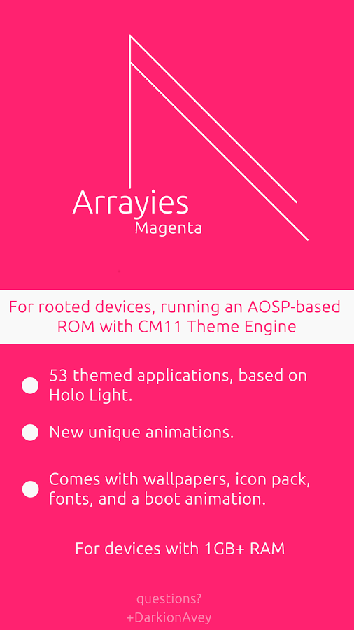 Arrayies Magenta CM12/11 theme