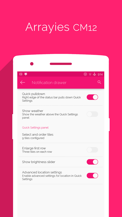 Arrayies Magenta CM12/11 theme