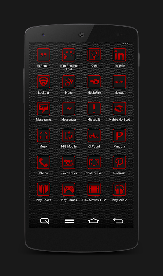 Chrom'd Sq'd Red Icons