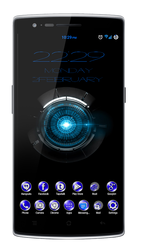 CM12 Theme Blue Hydra