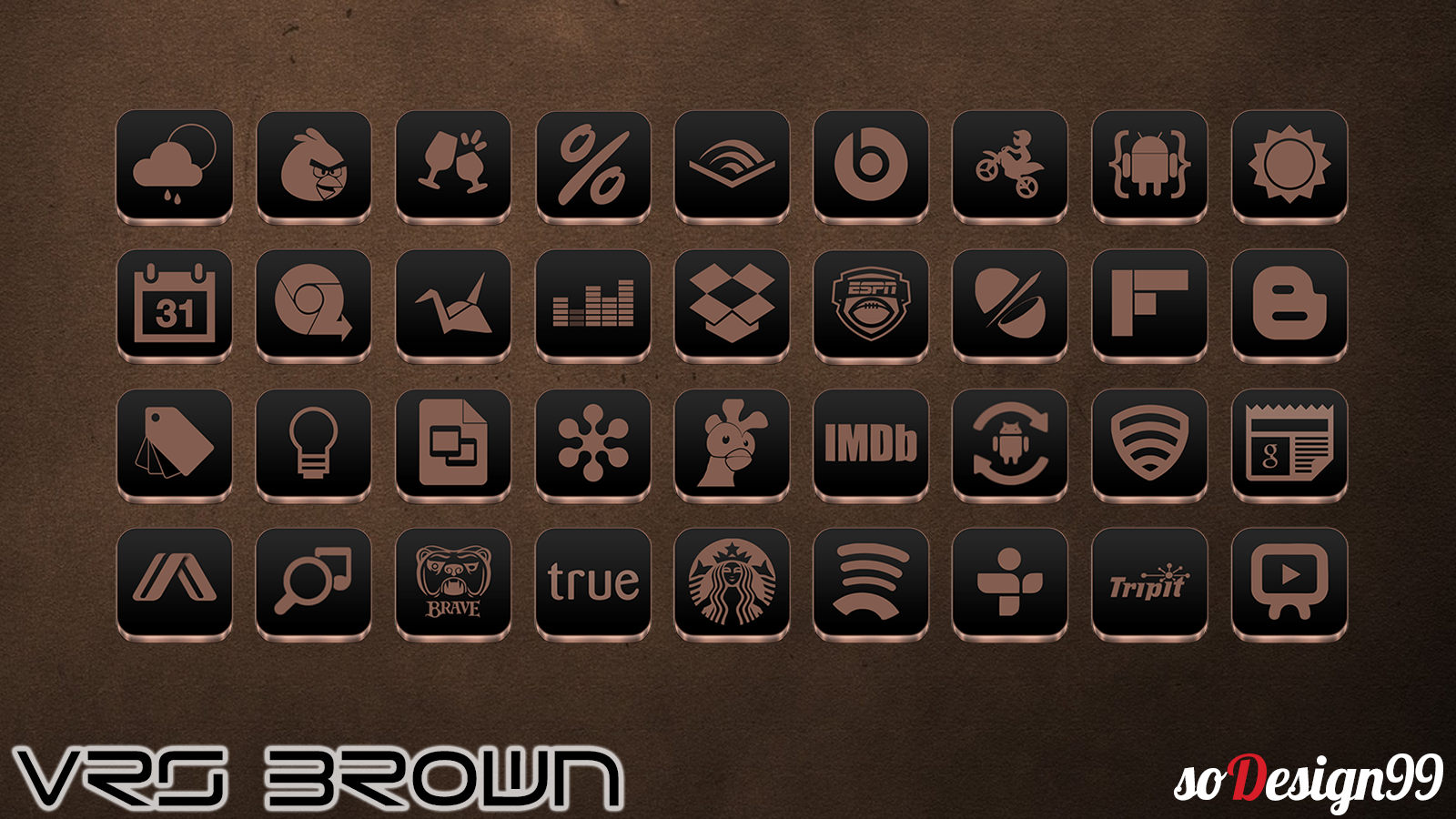 VRS Brown Icon Pack