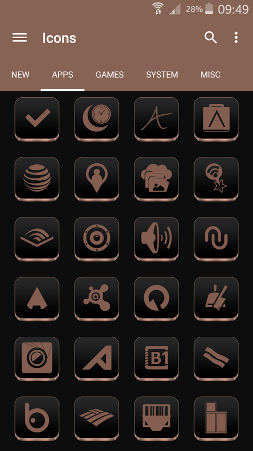 VRS Brown Icon Pack