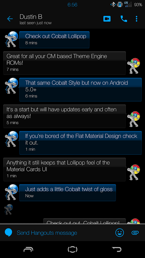 Cobalt Lollipop - CM12 Theme