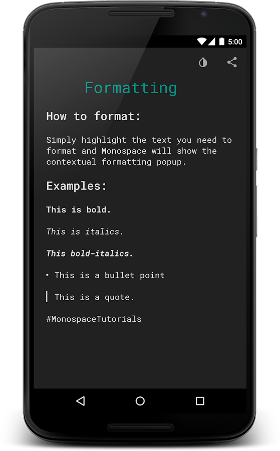 Monospace - Writing and Notes