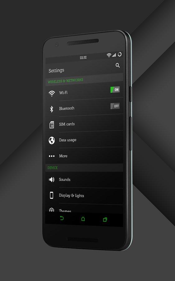 Sense Black/Green cm13 theme