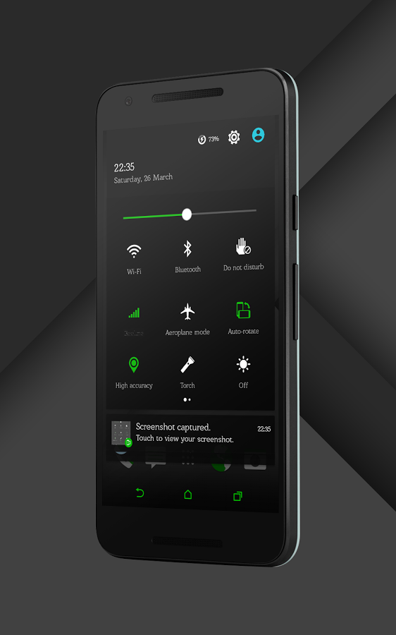 Sense Black/Green cm13 theme