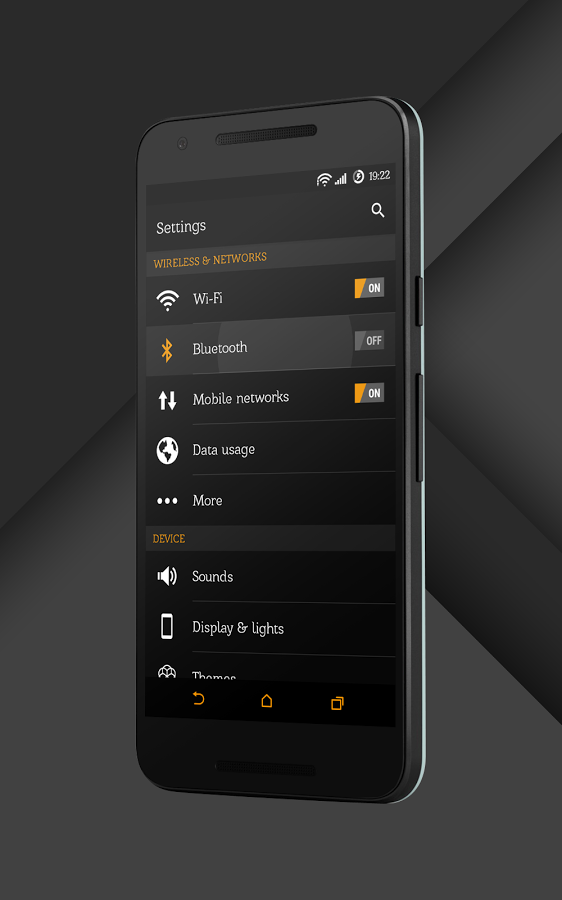 Sense Black/Orange cm13 theme