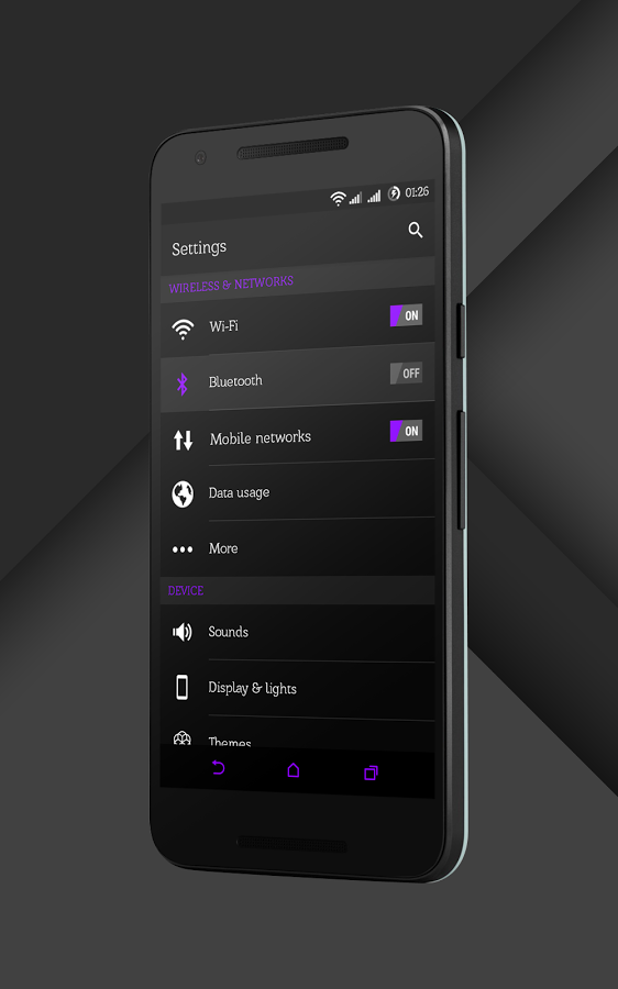 Sense Black/Purple cm13 theme