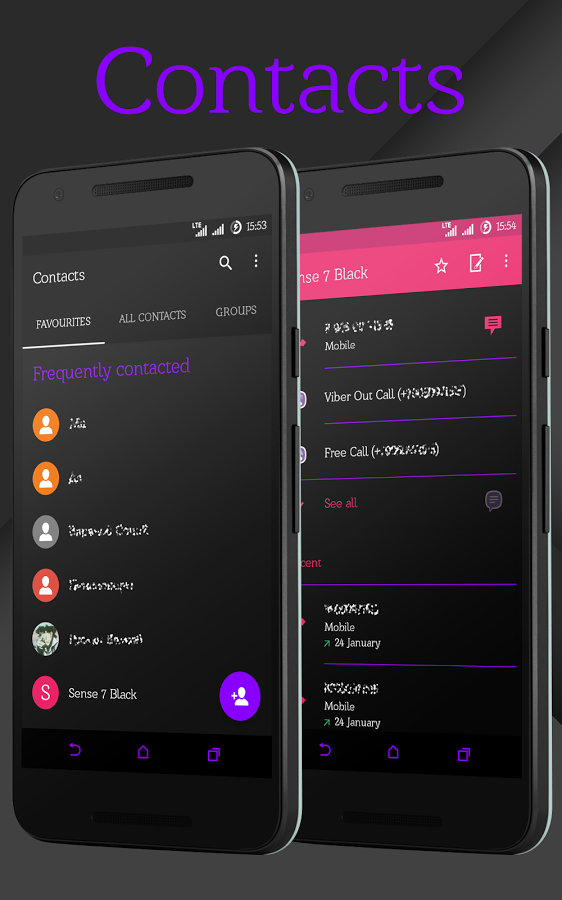 Sense Black/Purple cm13 theme