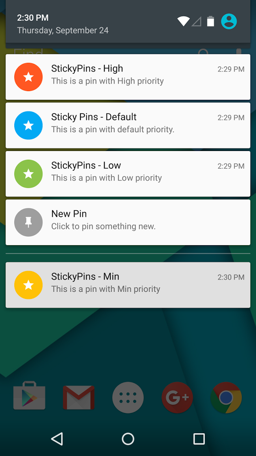 Sticky Pins