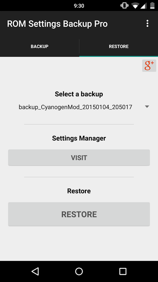 ROM Settings Backup Pro