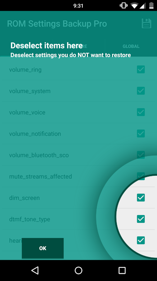 ROM Settings Backup Pro
