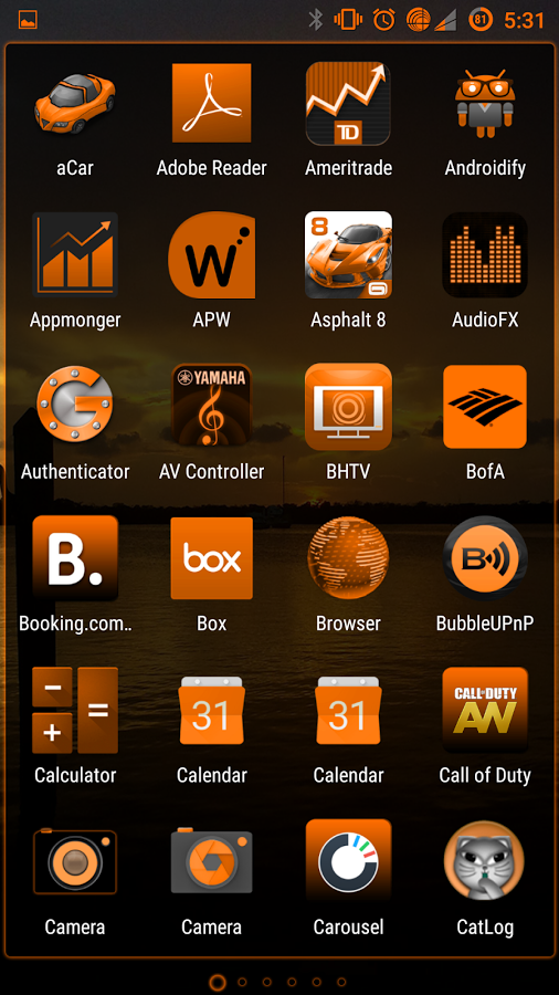 SunsetOrange CM11 & CM12 Theme