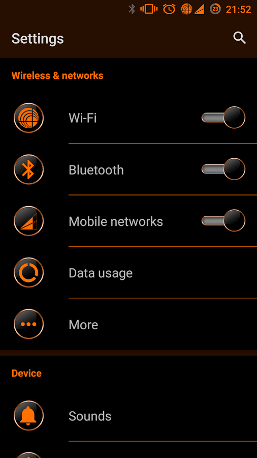 SunsetOrange CM11 & CM12 Theme