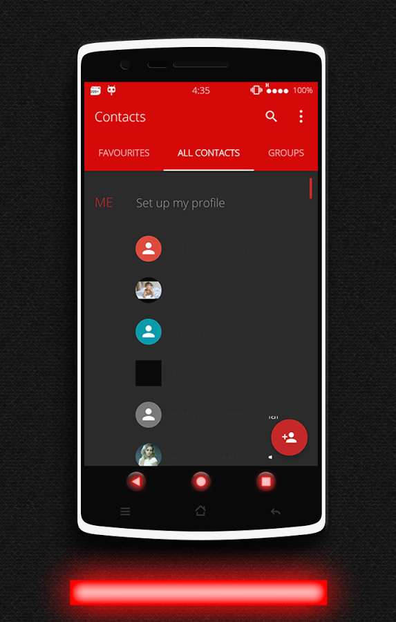 Glow Red CM13 CM12/12.1 Theme