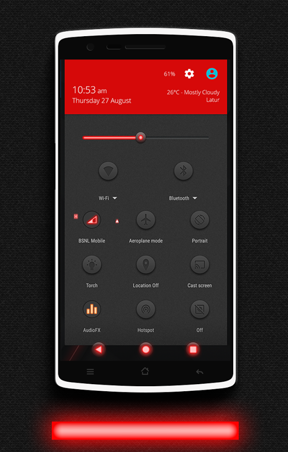 Glow Red CM13 CM12/12.1 Theme