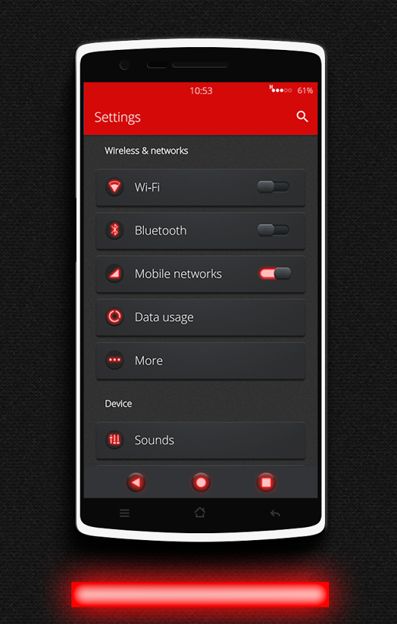 Glow Red CM13 CM12/12.1 Theme