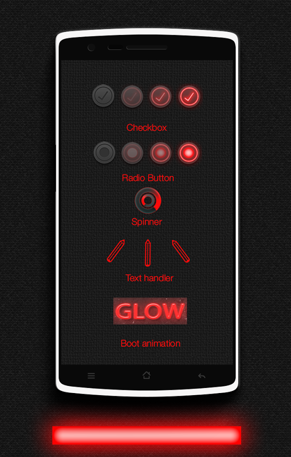 Glow Red CM13 CM12/12.1 Theme