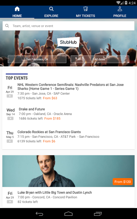 StubHub - Event tickets