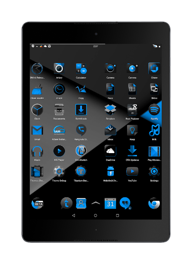 Blak Azurro  CM12 Theme