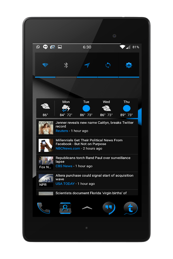 Blak Azurro  CM12 Theme