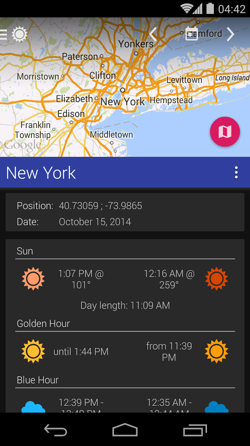 Blue Hour (Solar Calculator)